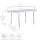 image 3 of Resol 6 Seater Brava Oval Plastic Garden Dining Table - 90cm x 180cm - White | White | White
