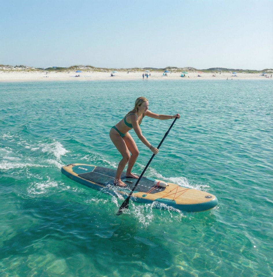 image 1 of Wave Woody 3.0 Inflatable Paddle Board (SUP), 10'9", Navy