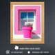 image 2 of Pink Geranium Flower Pot Sunny Window Wood Framed Wall Art Print