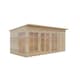 image 2 of Lela 16x8 Summerhouse including Storage - L244.8 x W476 x H227.5 cm | Brown | Honey Brown