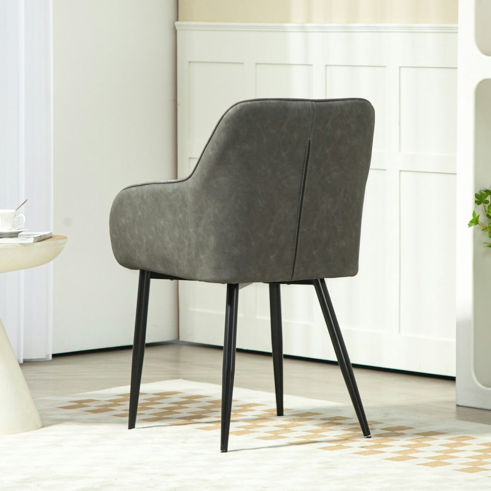 image 1 of HOMCOM Accent Chair w/ Foot Pads and Chenille Fabric Arm Chair, Cream White