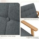 image 9 of COSTWAY Wooden 2-Seater Loveseat Upholstered Lounge Chair Grey