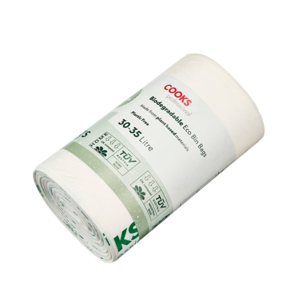 image 1 of Pack of 25 Biodegradable Compostable Bin Bags - 30-35L