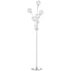 image 1 of HOMCOM 5Light Upright Floor Lamps for Living Room with Lampshade, Modern Standing Lamp for Bedroom, Bulb not Included, Silver