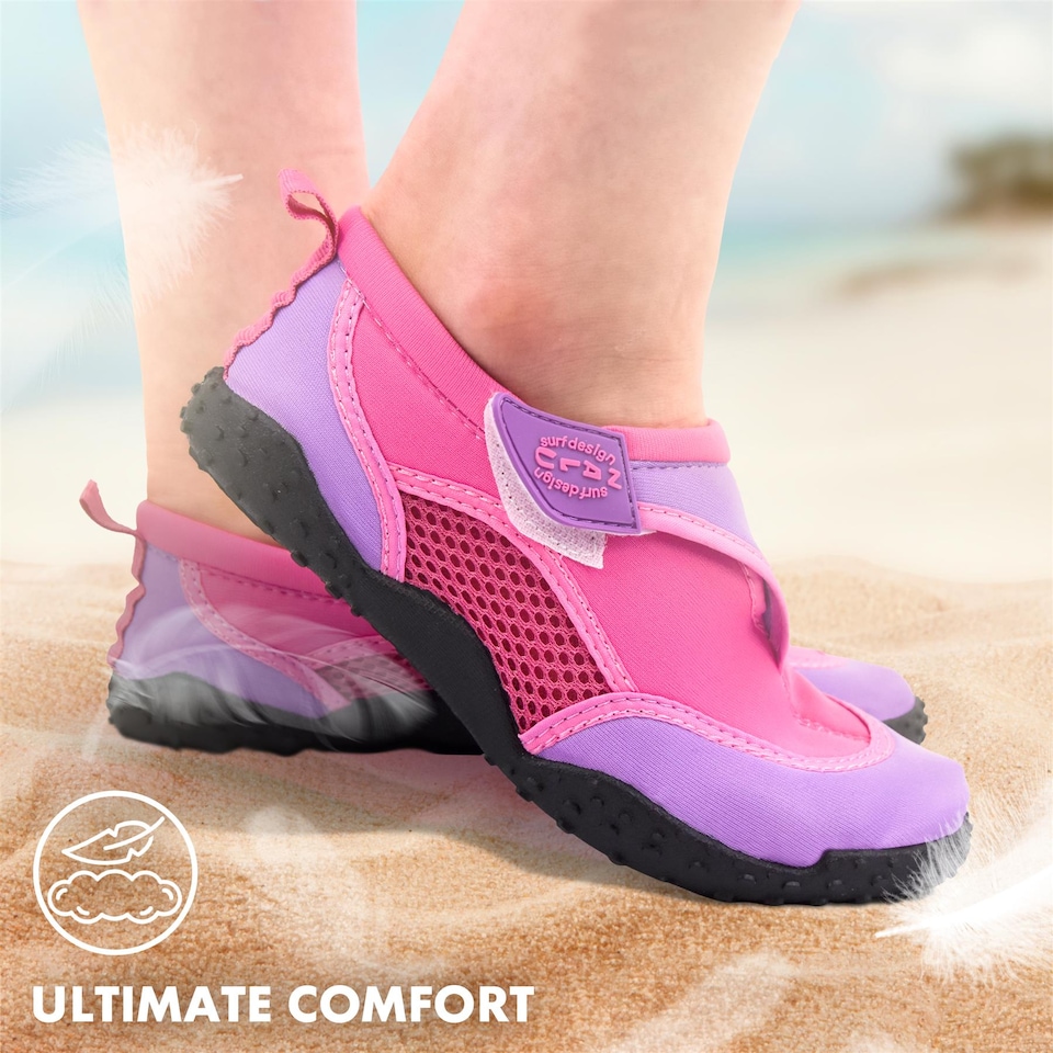 image 1 of GEEZY Aqua Water Shoes for Women Beach Surfing Holidays - Pink, UK Adult 6