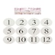 image 1 of Wedding Table Number Cards Ivory Numbered 1- 12
