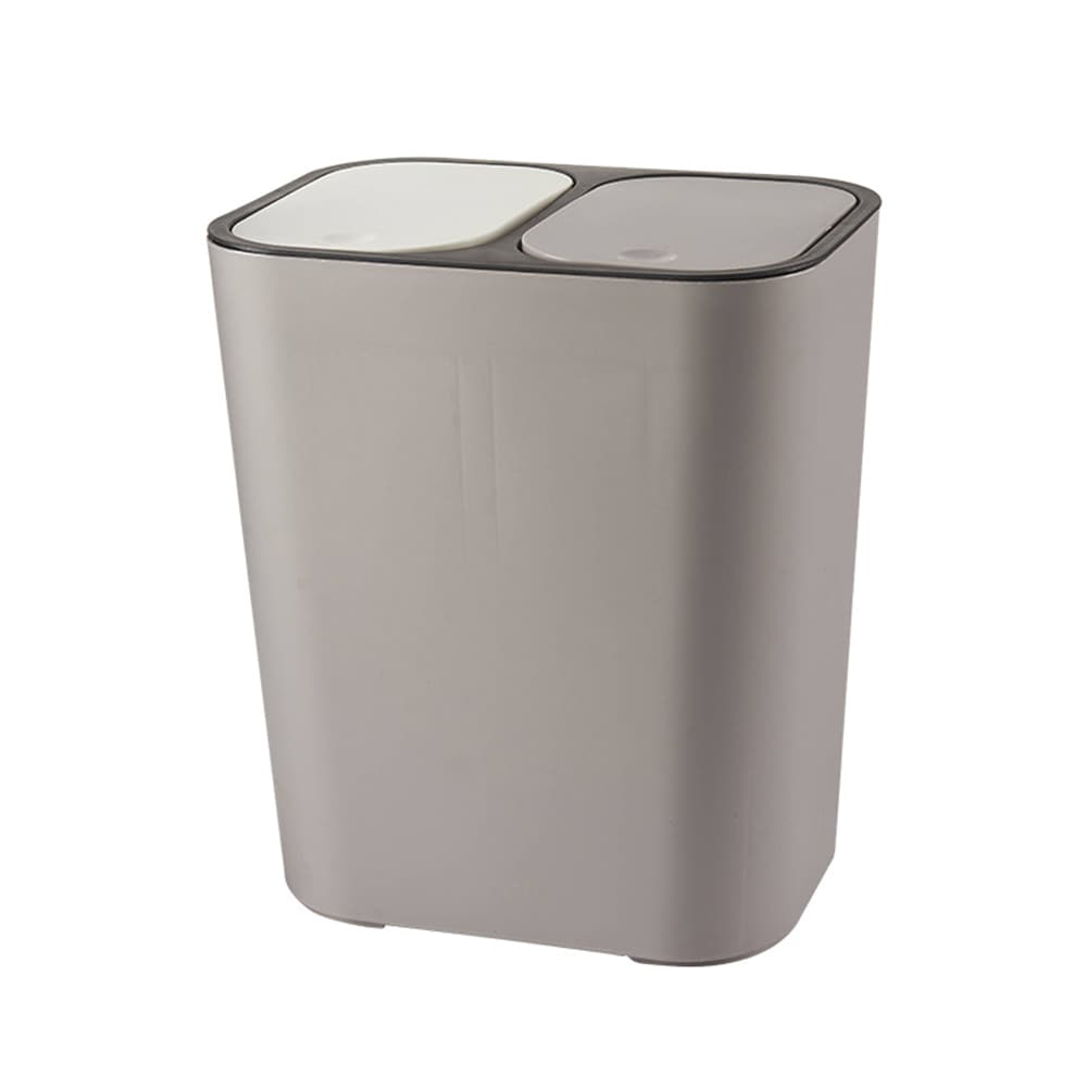 Living and Home 15L Double Recycling Rubbish Bin, Grey | Grey | 1