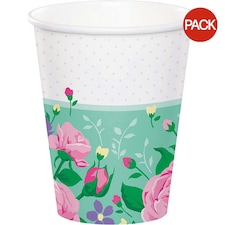 Creative Party Paper Floral Fairy Party Cup (Pack of 8) - Multicoloured - One Size