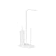 image 1 of Showerdrape Aspen White 3 in 1 Toilet Roll & Brush Combo | White