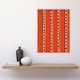 image 4 of Red Geometric Textile Pattern Vintage Japan Wall Art Print Korin 18x24"