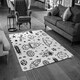 image 2 of Doodle space (Rug) Black | Medium: 80x150cm