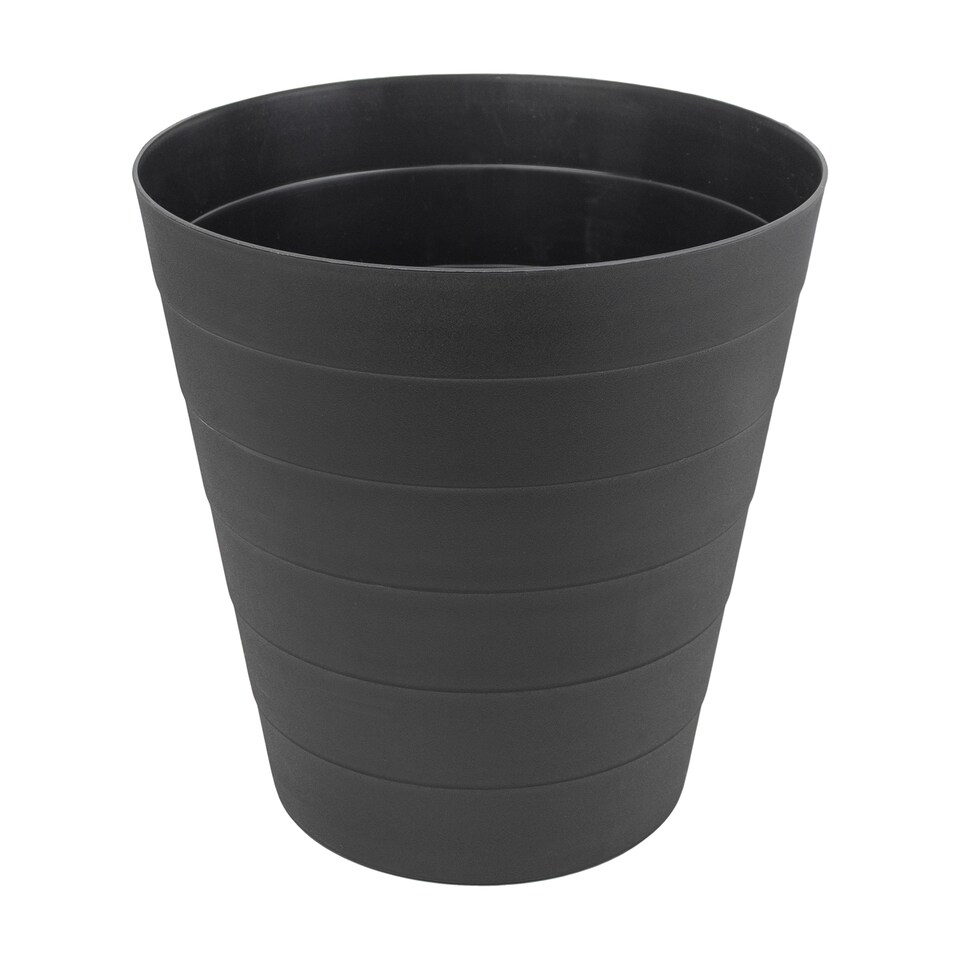 image 1 of JVL Revo Round Waste Bin 6.6L Bathroom Bedroom Office Black