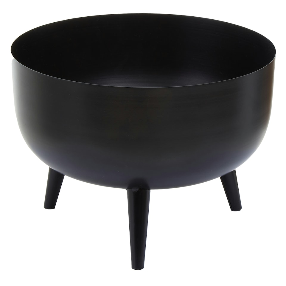image 1 of Interiors by Premier Elegant Design Black Planter, Durable Construction Of Garden Pot, Portable Lightweight Outdoor Garden Pot Black