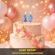 image 6 of Blue 0 Number Candle Birthday Anniversary Party Cake Decorations Topper | Blue