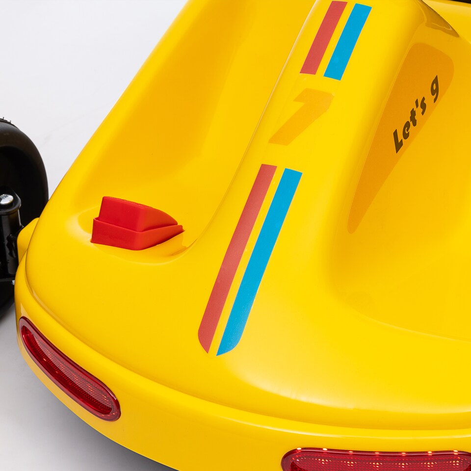 image 1 of AIYAPLAY Electric Go Kart, 6V Battery Powered Kids Go Kart with Music, Light, Horn, Kids, Ride on Car for 3-5 Years, Yellow