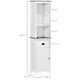 image 8 of kleankin Freestanding Tallboy Storage Unit W/ Drawer Single Door