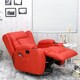 image 9 of Caesar Bonded Leather Recliner Rocking Swivel Heat & Massage Chair (Red)
