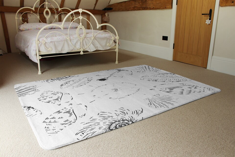 image 1 of Drawn Nautical Elements Designer Rug | Multi