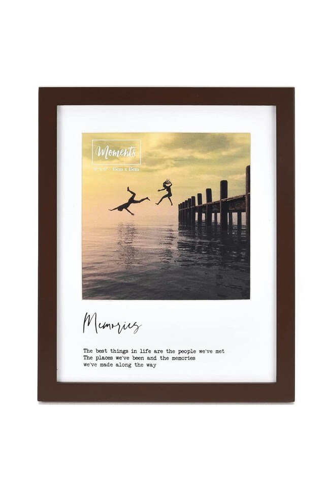 image 1 of Widdop Modern Wooden Photo Frame 6x 6" - Memories | Multi | One Size