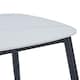 image 4 of Aspen Square Dining Table - Compact Table with Wood-Effect or Sintered Stone Top and Black Tapered Legs | White | White | Small | 1