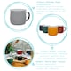 image 2 of Argon Tableware Coloured Enamel Belly Mugs - 375ml - Cream/Grey - Pack of 6 | Cream | Cream/Grey