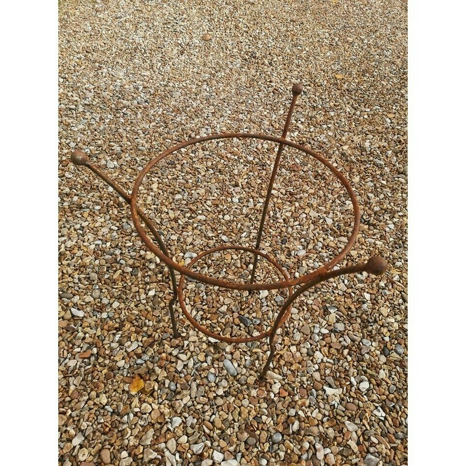 image 1 of Chelsea Range (Small) Peony Plant Support - L43.2 x W43.2 x H64.7 cm - Bare Metal/Ready to Rust