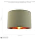image 8 of Contemporary Olive Cotton 10 Inch Table-Pendant Lampshade with Shiny Copper Inner | Green