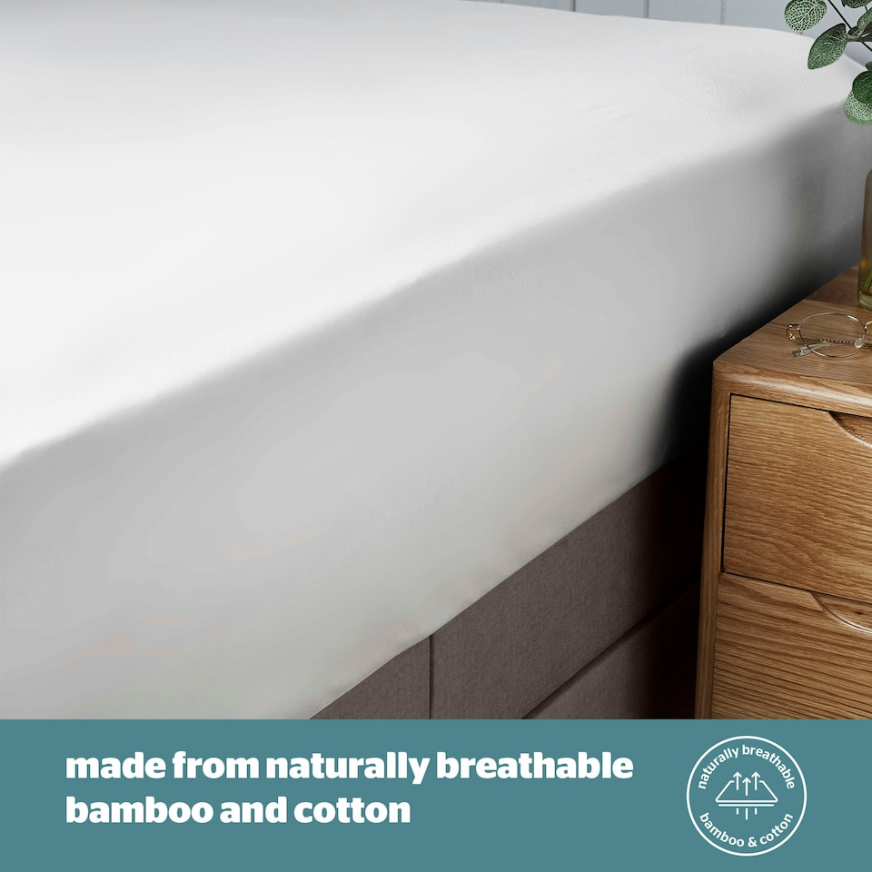 image 1 of Silentnight Restore Cooling Fitted Sheet, Luxurious Bamboo & Cotton Blend - Double