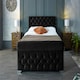 image 3 of Veneta Plush Black Super King Bed Frame - Black