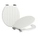 image 1 of Harbour Housewares Wooden Soft Close Toilet Seats - White - Pack of 2 | White | White