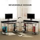 image 6 of HOMCOM Gaming Desk with Monitor Stand and Sliding Keyboard Tray 
