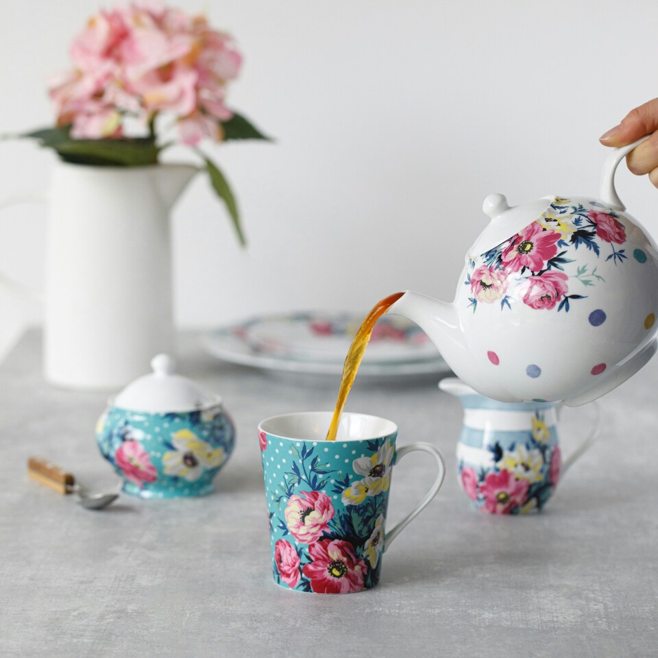 image 1 of Mikasa Clovelly Porcelain 330ml Seafoam Green Conical Mug | Blue