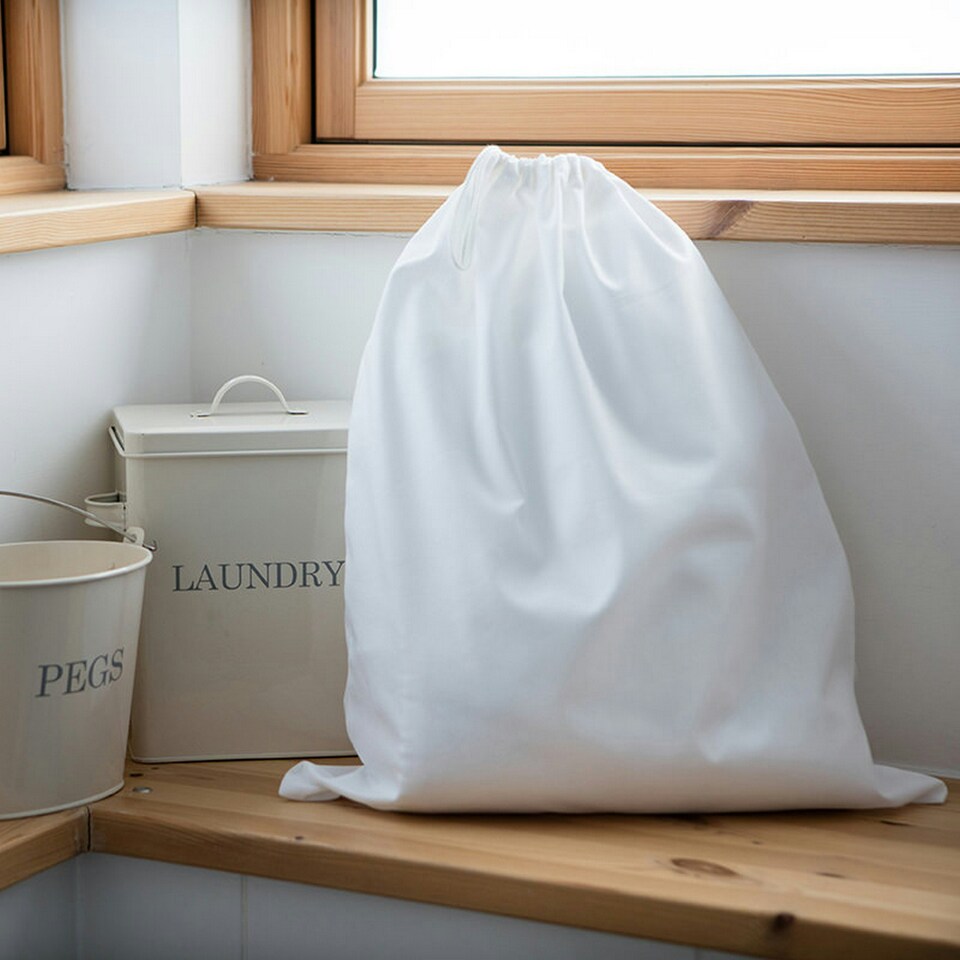 Towel City Laundry Bag - White - One Size