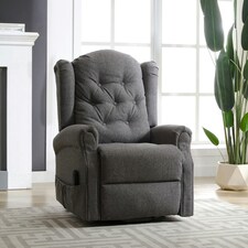 Crawley Electric Lift-Assist Riser Recliner - Dark Grey