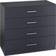 image 6 of Dakota 4 Drawer Chest Grey | Dark Grey