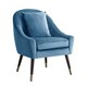 image 3 of Octavia Velvet Fabric Accent Chair - Grey