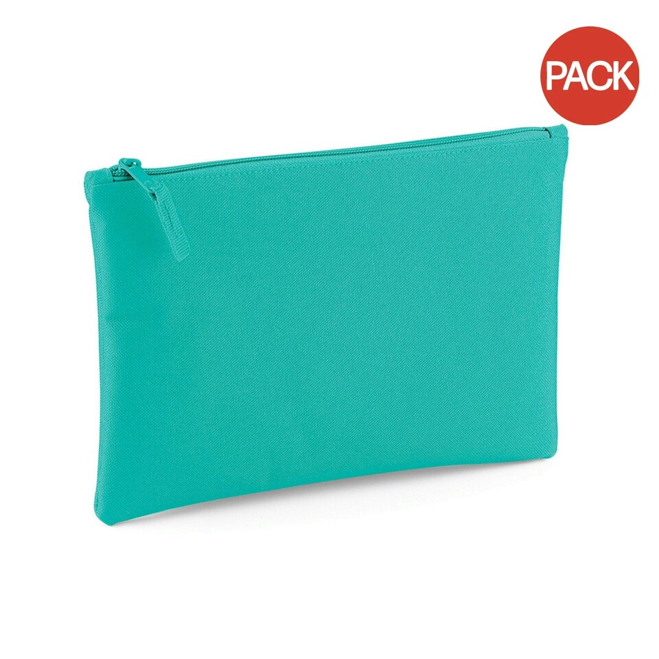 image 1 of Bagbase Grab Zip Pocket Pouch Bag (Pack of 2) - Mint - One Size Green