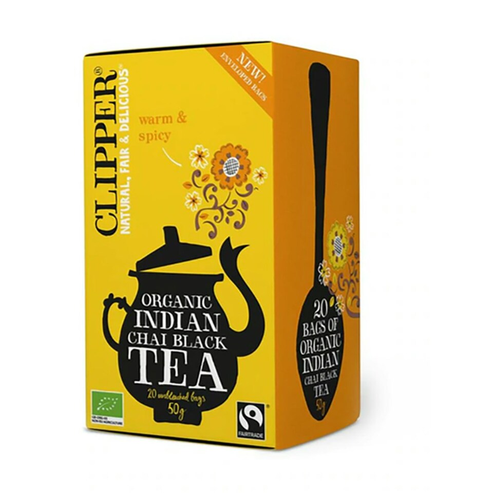 Organic Indian Chai Black Tea 20 Bags (Clipper)