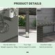 image 5 of Outsunny PE Rattan Outdoor Coffee Table, Easy Match Rattan Side Table, Grey Grey | Grey