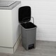 image 4 of Slim Pedal Waste Recycling Bin Can Insert Step On Lid Kitchen Bathroom | Grey | 25L Grey