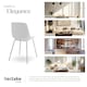image 5 of Dining Chair Mave - large plastic seat, ergonomic, high backrest, 120 kg load capacity - Set of 4 White | White/Chrome