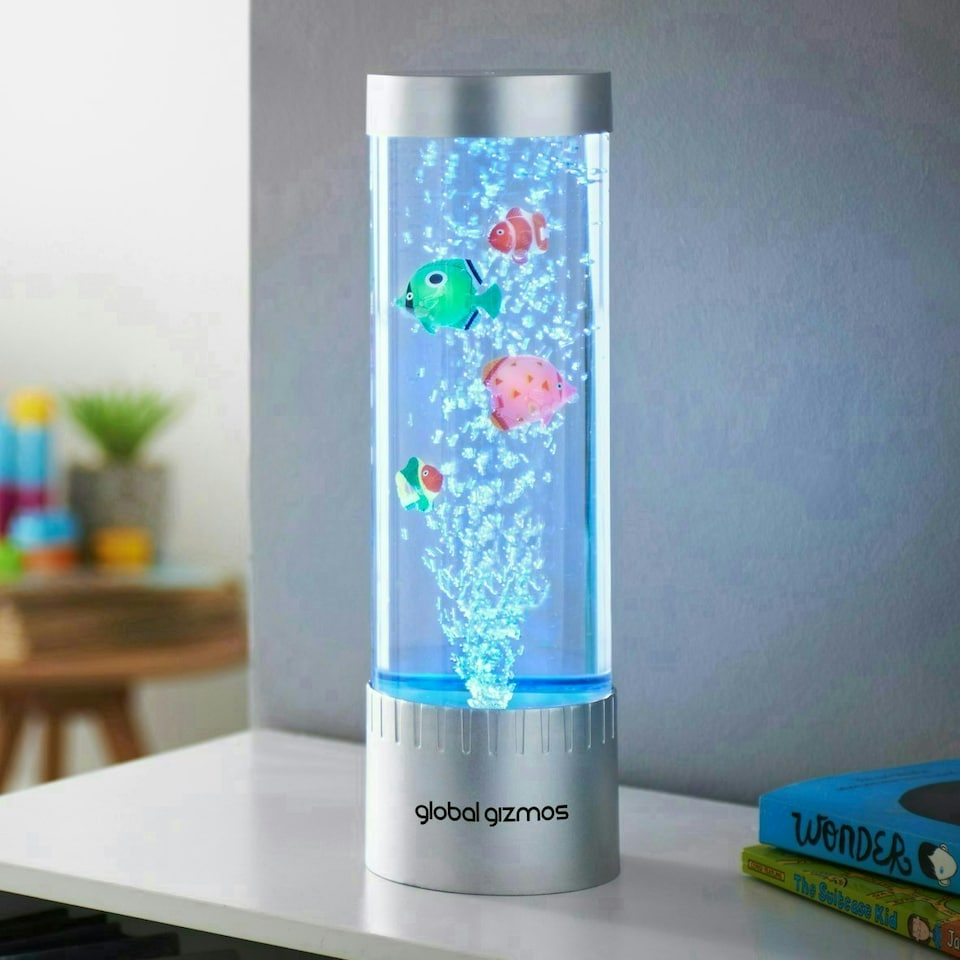 image 1 of 32cm Bubble Fish Lamp Colour Changing
