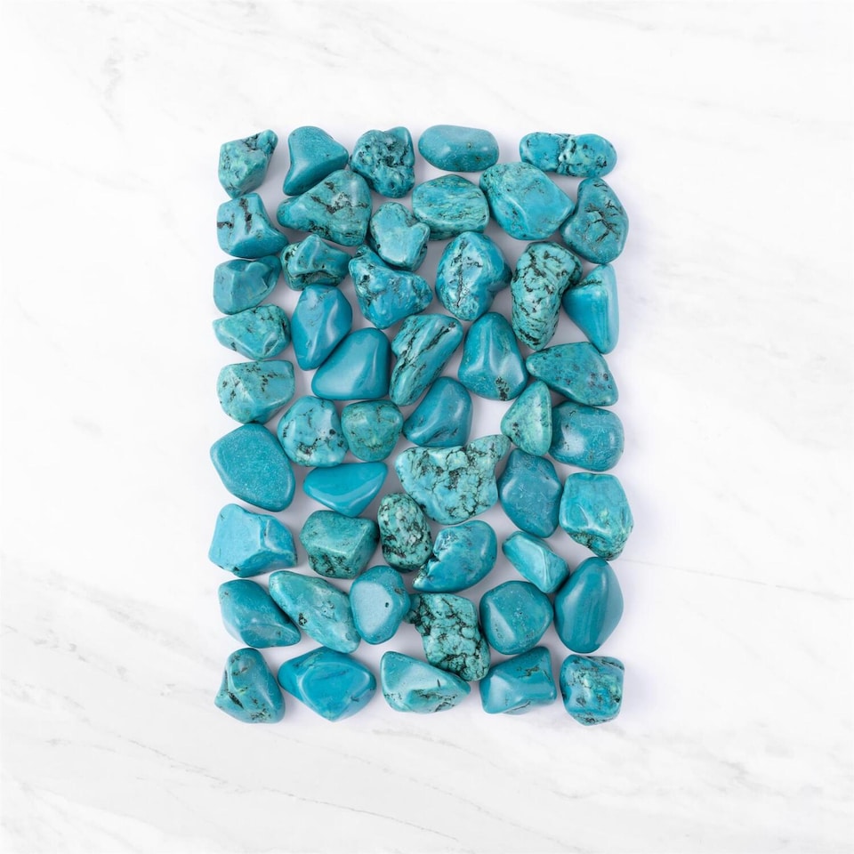 image 1 of Myga Tumbled Stone 50 Piece Display - Green Turquenite