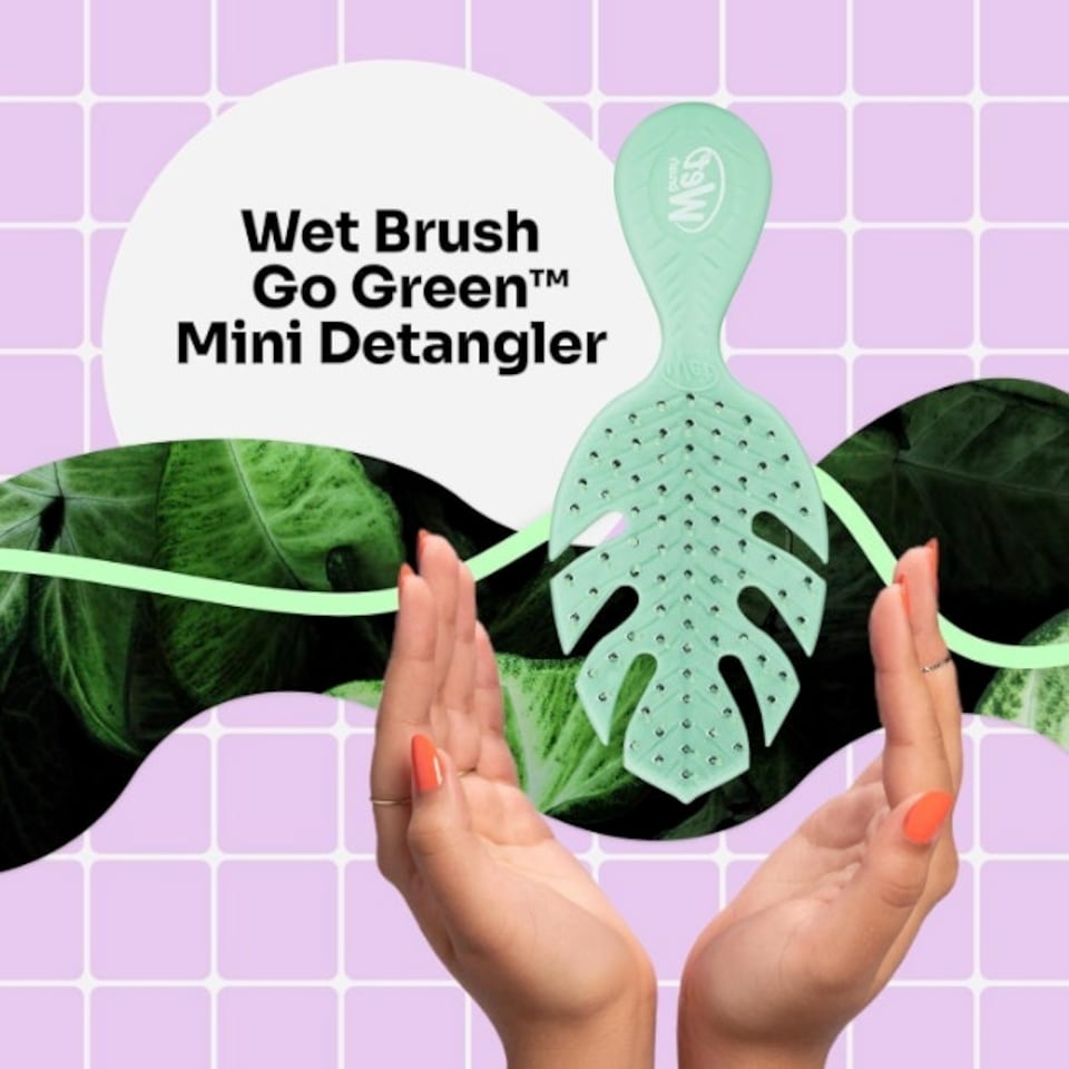 image 1 of WetBrush Go Green Mini Detangler Brush, Green, Plant Based