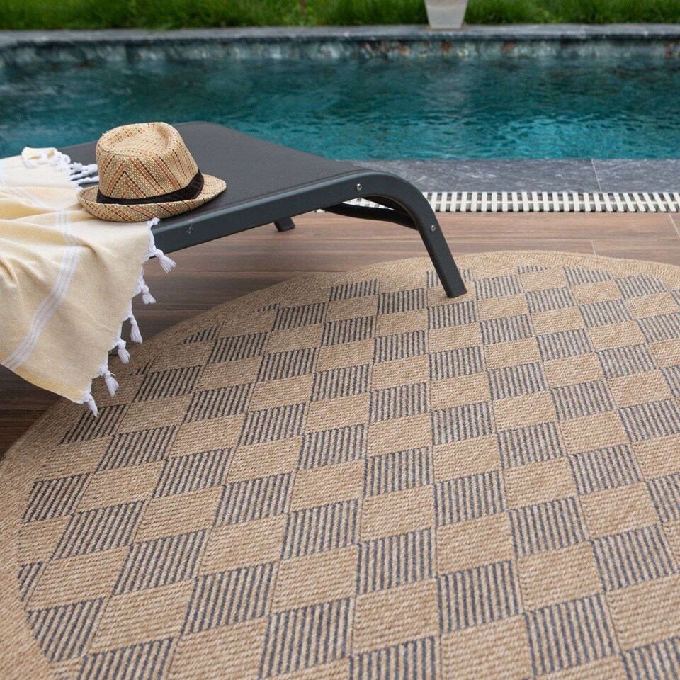 image 1 of The Rugs Nature Collection Diamond Design Outdoor Rugs  Garden Patio | 5300