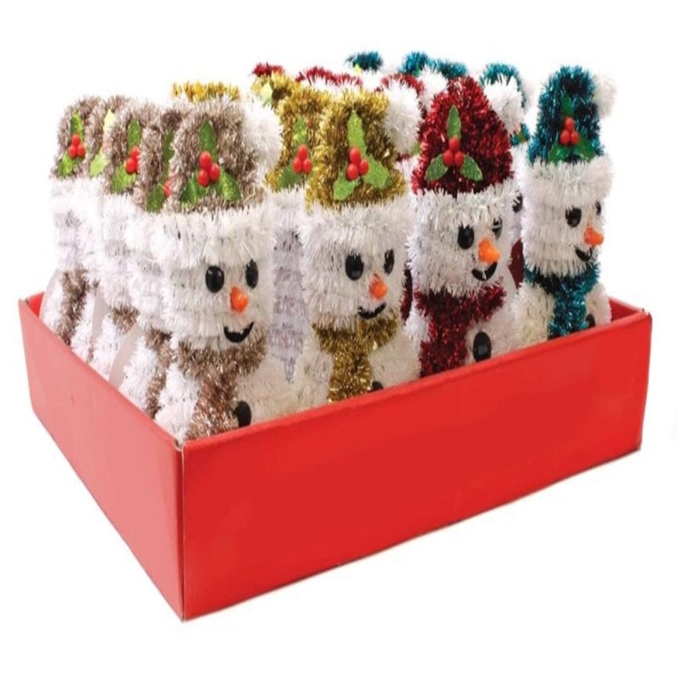 image 1 of Snowman Christmas Tinsel Decoration