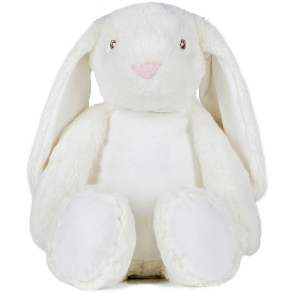 image 1 of Mumbles Childrens/Kids Zippie Bunny Soft Plush Toy - Cream - One Size