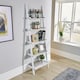 image 2 of Ladder Shelf Bookcase 3 or 5 Tier Storage Shelving Unit Display Stand | White