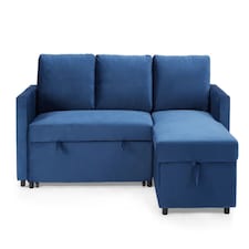 The Tranquilo 3 Seater Sofa Bed in Black or Navy | Blue | One Size
