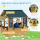 image 5 of AIYAPLAY Wooden Playhouse for Kids Outdoor, Foldable Wendy House, Brown